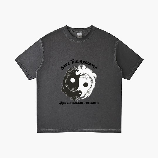 Save The Axolotls and get balance to earth Gradient T Shirts