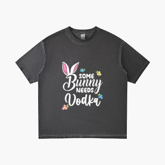 Some Bunny Needs Vodka Vodka Easter Alcohol Gradient T Shirts