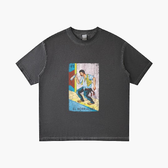 Loteria El Borracho Colorful Tarot Card Gradient T Shirts