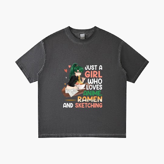 Just A Who Loves Anime Ramen etchingnager Gradient T Shirts