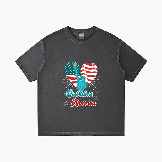 God Bless America Independence Day 4th July USA Gradient T Shirts