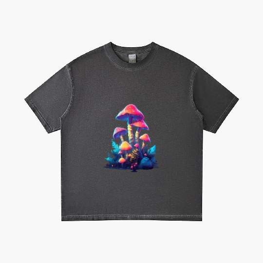 Trippy Neon Mushrooms #14 Gradient T Shirts