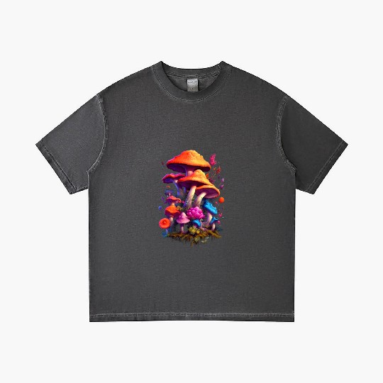 Trippy Neon Mushrooms#12 Gradient T Shirts