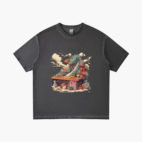 Sushi Dragon Japanesse Kawaii Gradient T Shirts