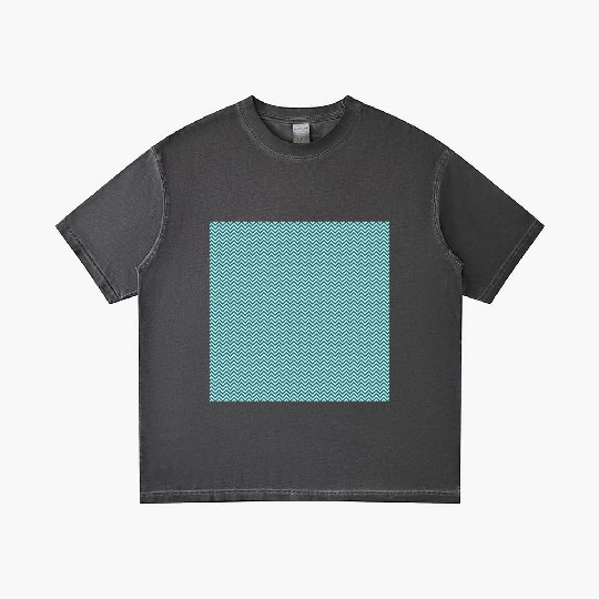 Retro Teal Chevron Pattern Gradient T Shirts