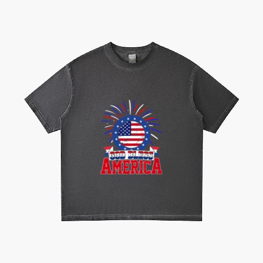 God Bless America Independence Day USA Patriot Gradient T Shirts