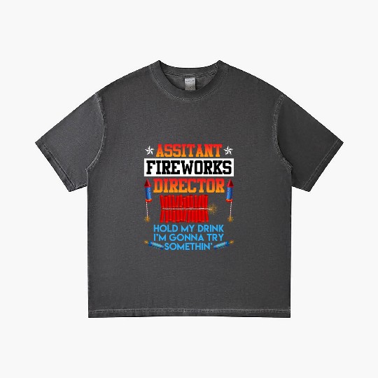Independence Day Assistant Fireworks Director USA Gradient T Shirts