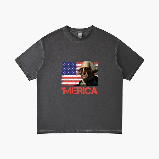 Merica George Washington Independence Day USA Gradient T Shirts