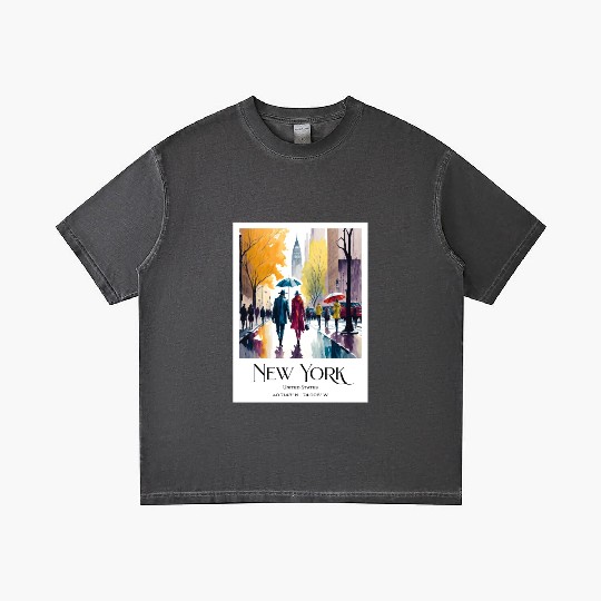 Couple walking in the streets of New York City Gradient T Shirts