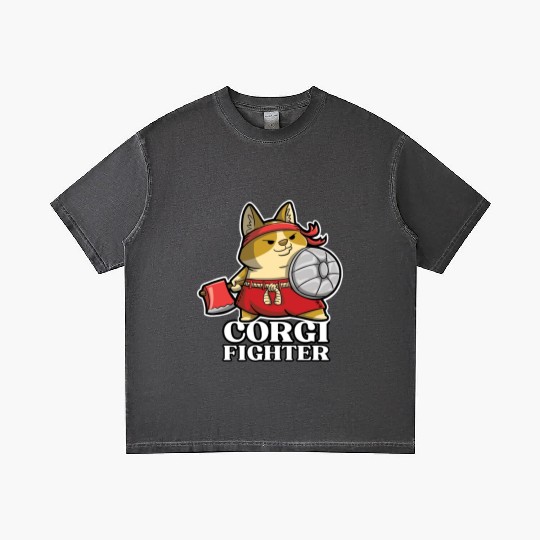 DESIGNThe Brave And Cute Corgi Fighter With An Axe Gradient T Shirts