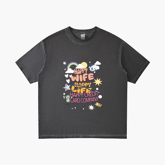 Happy Wife Happy Credit Card Company Gradient T Shirts