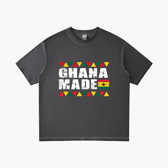 Ghana Made Black Star Country Flag Gradient T Shirts