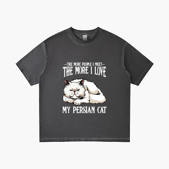 Persian Cat The More People I Meet Cat Lover Gradient T Shirts
