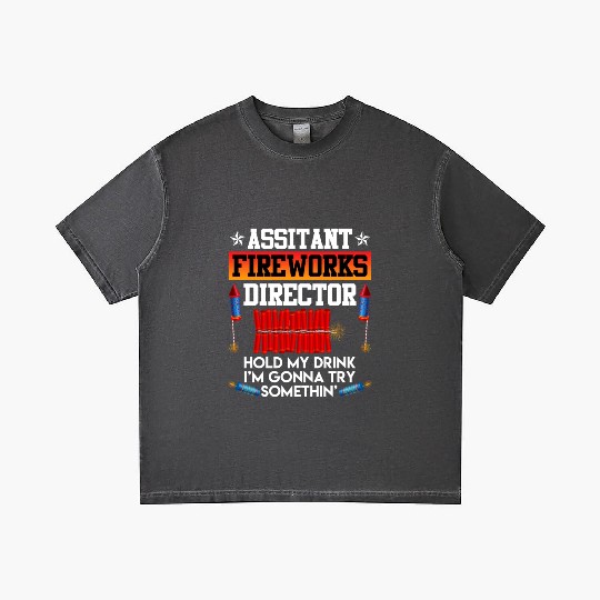 Independence Day Assistant Fireworks Director USA Gradient T Shirts