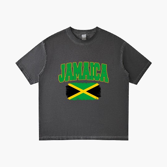 Jamaica Flag National Country Caribbean Vacation Gradient T Shirts
