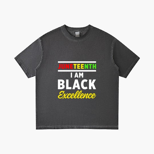 Juneteenth Excellence Black African American Flag Gradient T Shirts