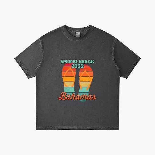 Spring Break Bahamas Beach 2022 Flip Flops Gradient T Shirts