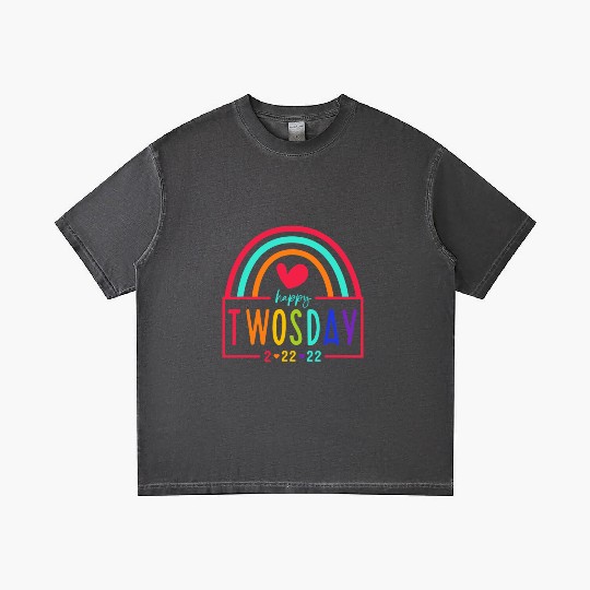 February 2Nd 2022 2-22-22 School Rainbow Happy Two Gradient T Shirts