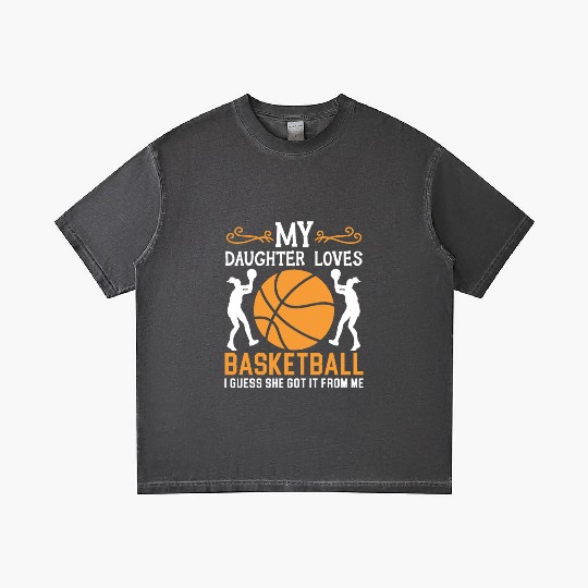 Daughter Basketball Sport Basketball Dad Mom Gradient T Shirts