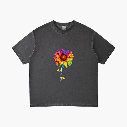 Rainbow Sunflower LGBTQ Community Transgender Pun Gradient T Shirts