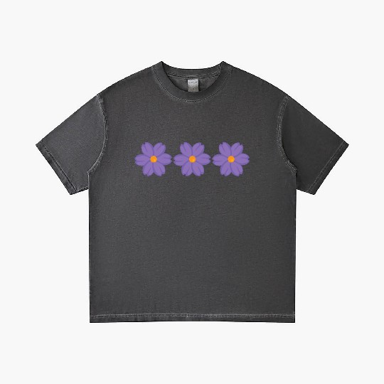 PURPLE FLOWERS Gradient T Shirts
