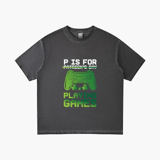 Gamer St Patricks Day P Is For Playing Video Game Gradient T Shirts