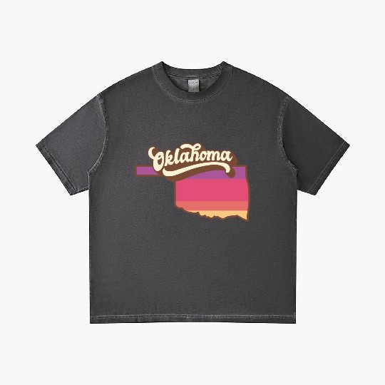 Oklahoma Retro USA Gradient T Shirts