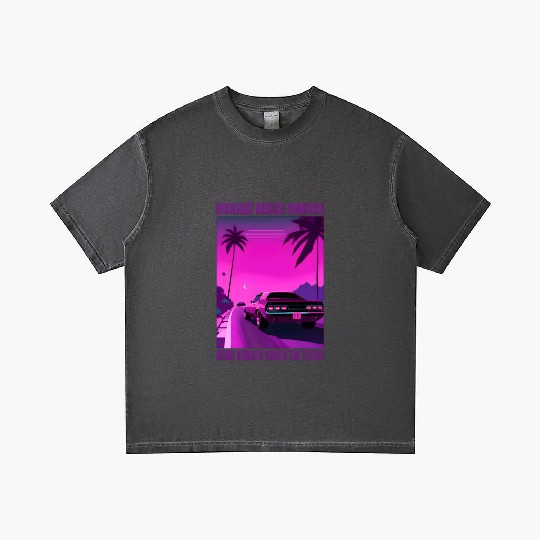 Vintage 80s Graphic Retrowave Muscle Car Racing Gradient T Shirts