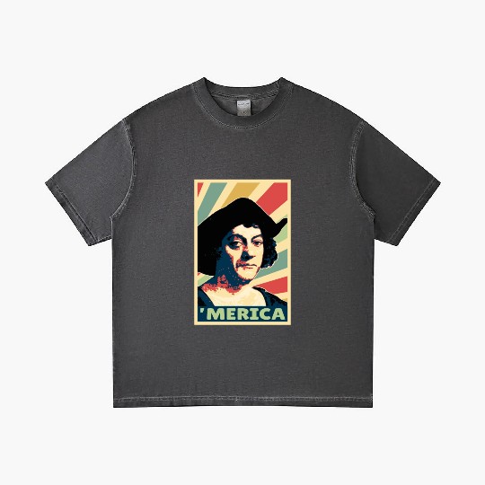 Christopher Columbus Merica Vintage Colors Gradient T Shirts