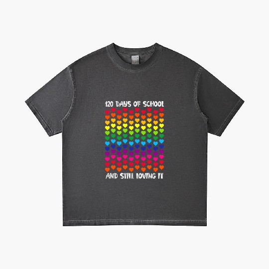 Happy 120th Day of School Teacher Student Gradient T Shirts