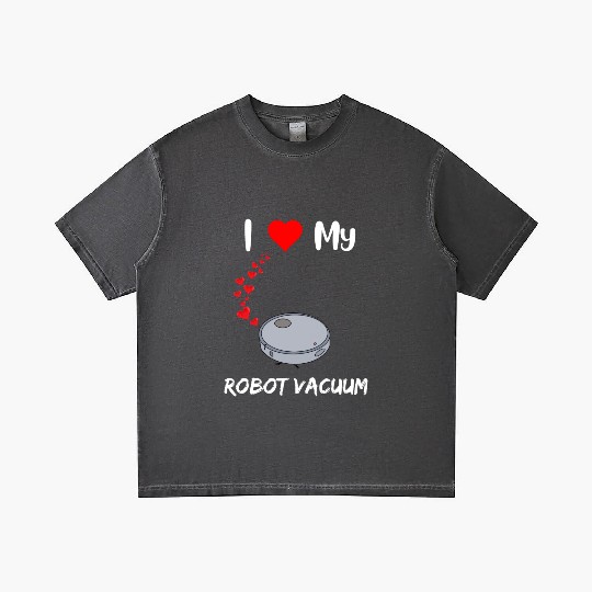 Robot Vacuum Lover Funny Robot House Cleaner Doing Gradient T Shirts