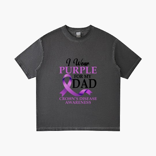 I Wear Purple For My Dad Crohn's Disease Gradient T Shirts