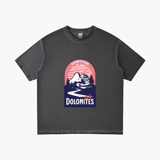 Dolomites Italy Mountain Sunset Gradient T Shirts