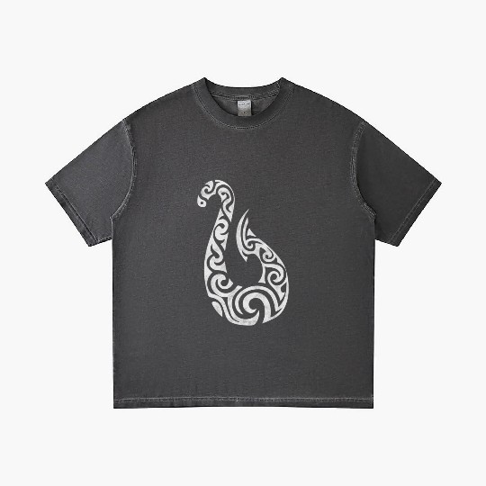 Maori New Zealand Polynesian Fish Hook Charm Gradient T Shirts