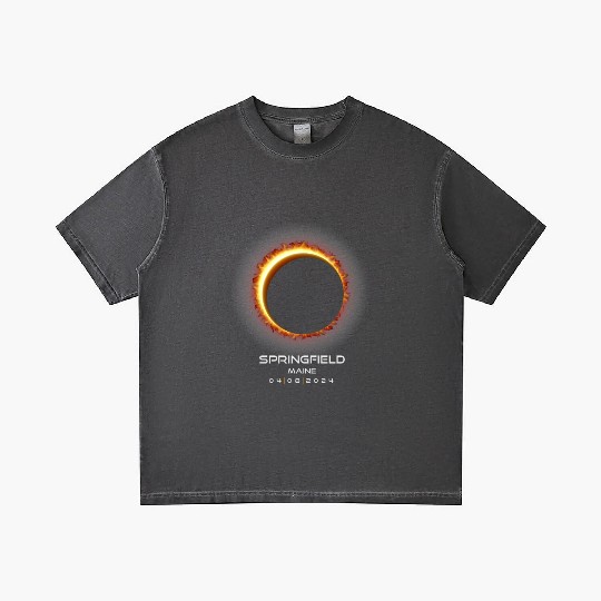 2024 Springfield Maine Eclipse Memento Souvenir Gradient T Shirts