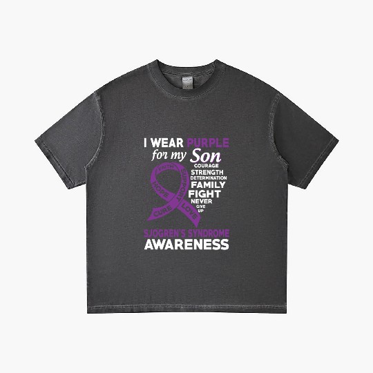 I Wear Purple For My Son Sjogren s Syndrome Gradient T Shirts