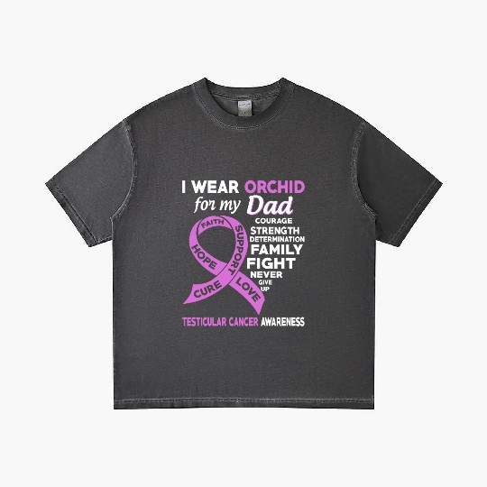 I Wear Orchid For My Dad Testicular Cancer Gradient T Shirts