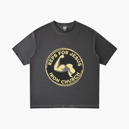 Reps for Jesus Church Bodybuilder Gradient T Shirts