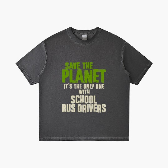 Save The Planet School Bus Driver Gradient T Shirts