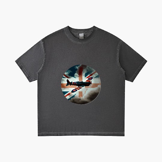 Spitfire Airplane Fighter Plane England UK Gradient T Shirts