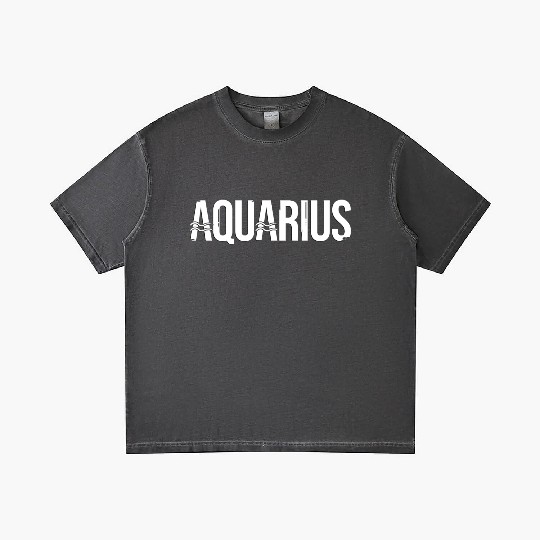 Zodiac Symbol Sign Aquarius Gradient T Shirts
