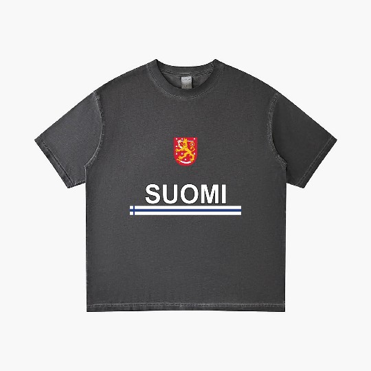 Suomi Sports Finland Flag And Emblem Gradient T Shirts