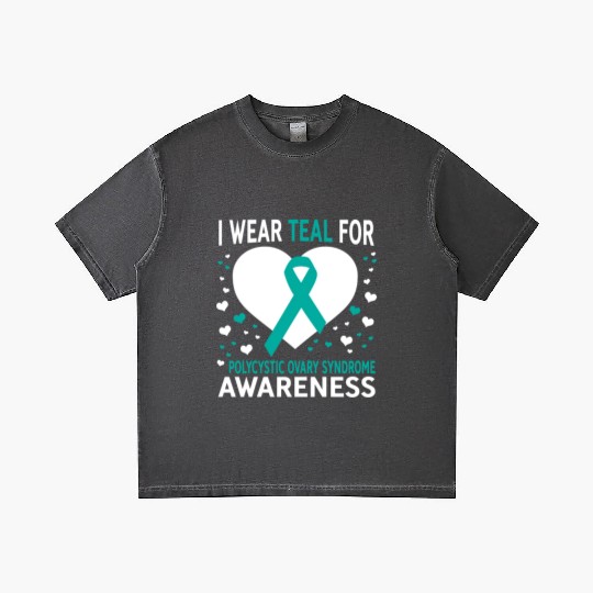 I Wear Teal For Support Pcos Awareness Gradient T Shirts