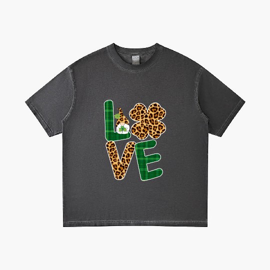Love Irish Gnome Shamrock Leopard Plaid St Gradient T Shirts