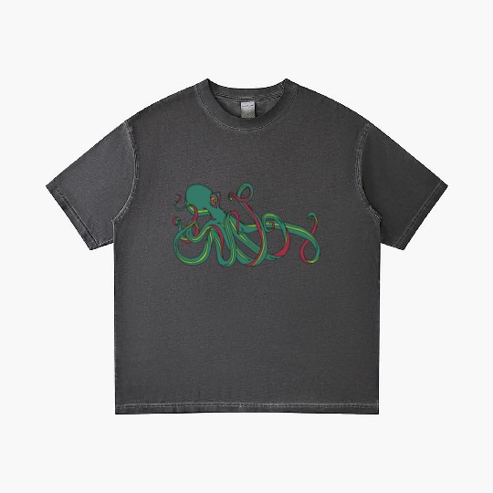 Green Octopus Gradient T Shirts