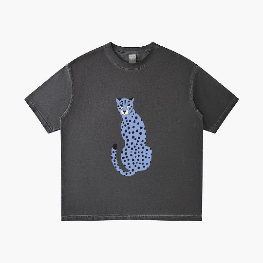 Spotted Blue Cheetah Gradient T Shirts