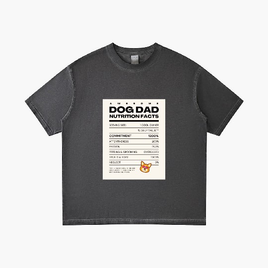 Awesome Dog Dad Nutrition Facts Gradient T Shirts