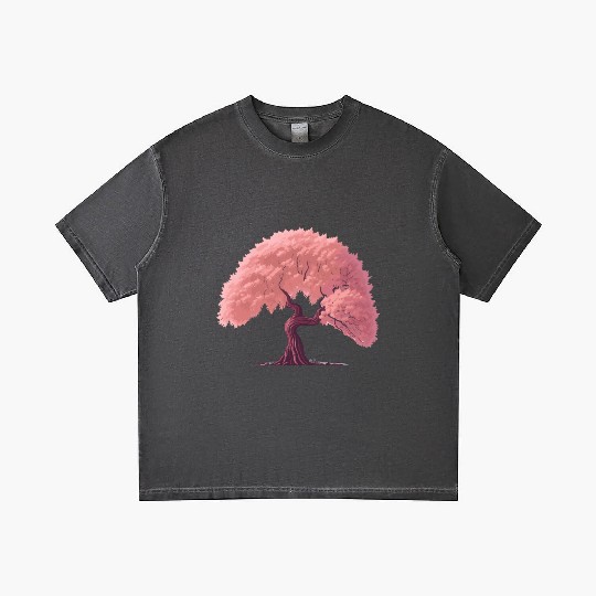 Sakura tree Gradient T Shirts