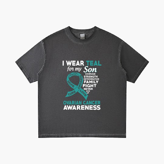 I Wear Teal For My Son Ovarian Cancer Awareness Gradient T Shirts