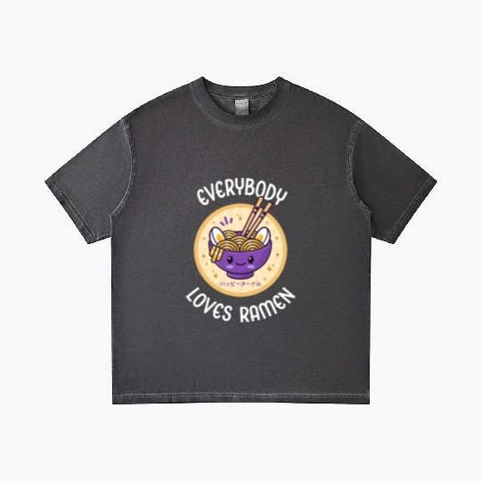 Kawaii Noodles Bowl Everybody Loves Ramen Purple Gradient T Shirts
